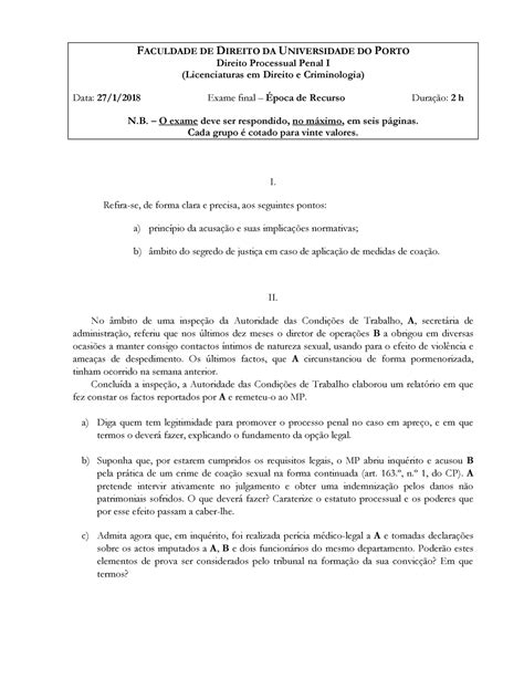 Prova Janeiro Quest Es E Respostas Faculdade De Direito Da