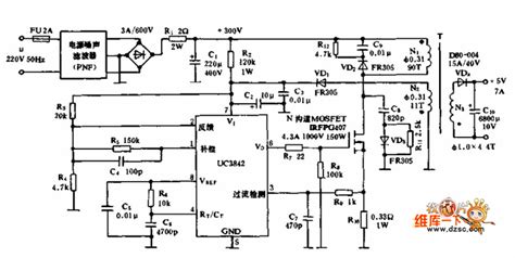 UC3842 Application circuit - 555_Circuit - Circuit Diagram - SeekIC.com