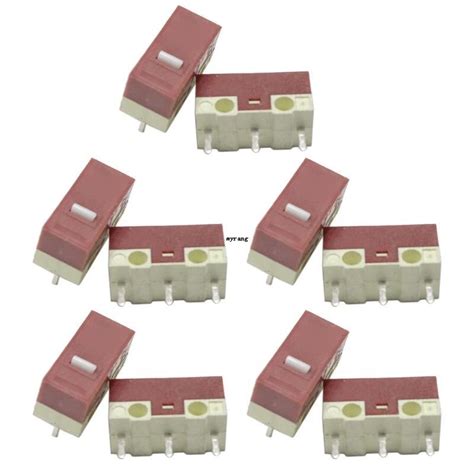 10Pcs HUANO Original Mouse Micro Switch 3Pins 20M Clicks Mice Micro