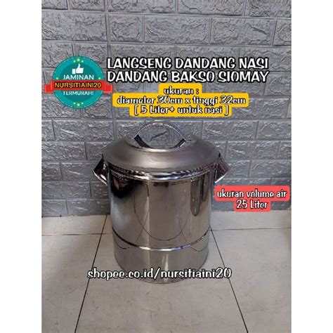 Jual Langseng Nasi Uk Cm Stainless Dandang Nasi Kukusan Dandang