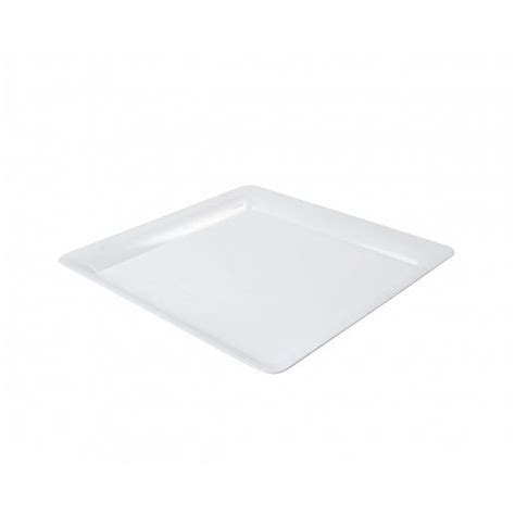 Fineline Platter Pleasers SQ4616 WH 16 X 16 Plastic White Square Tray