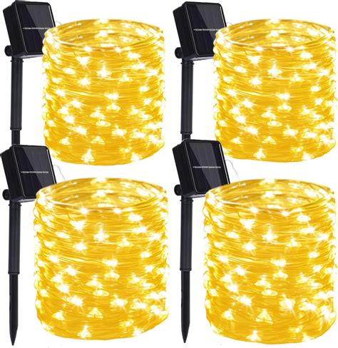 Ollny Pack Total Ft Led Warm White Solar String Lights