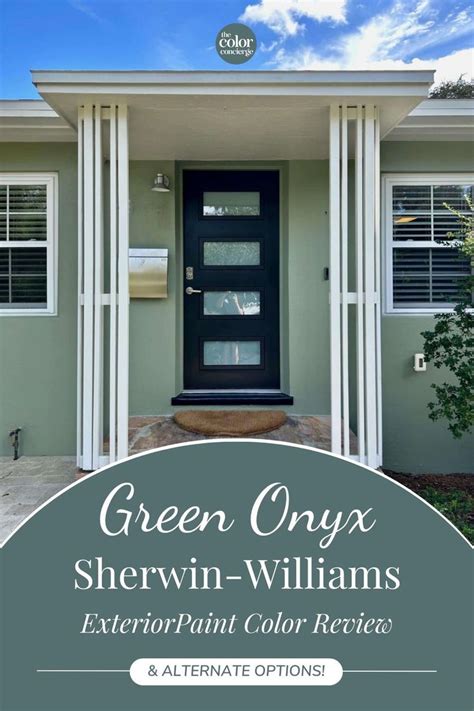 Sherwin Williams Green Onyx Exterior Color Palette In Green