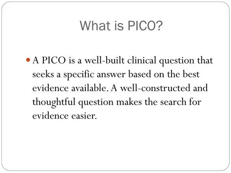 Ppt Session I Evidence Based Medicine And Pico Clinical Question