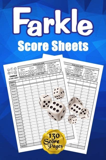 Scorebooks Essentials Farkle Score Sheets Large Score Pads For