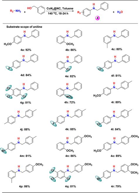 Scheme 3 CoN X NC Catalysed N Alkylation Reaction Of Different