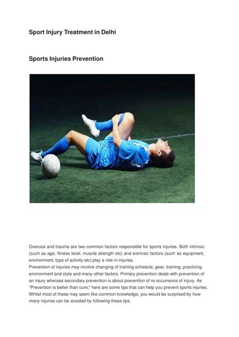 Ppt Sport Injury Treatment In Delhi Powerpoint Presentation Free