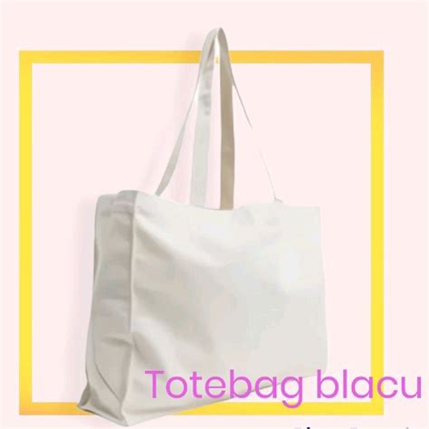 Jual Totebag Blacu Lanscape Besar Polos Dan Sablon Shopee Indonesia