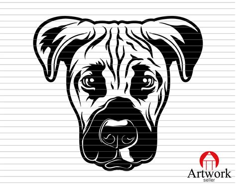 Boxer Svg Boxer Dog Svg Dogs Animal Pet Dog Boxer Head Etsy