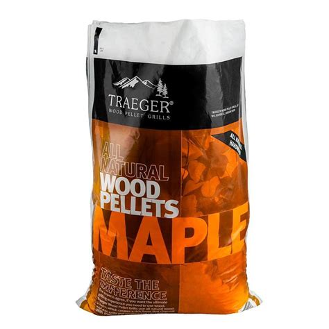 Traeger Maple Hardwood Pellets Pel The Home Depot