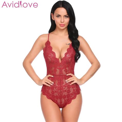 Avidlove Sexy Lingerie Women Plus Size Sex Clothes V Neck Backless