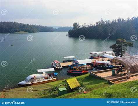 Boats on Pykara Lake,India stock image. Image of body - 18068391