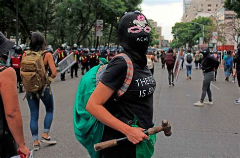 Reportan 33 Lesionados En Marcha Feminista