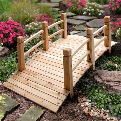 The 5 Wood Plank Garden Bridge Is A Charming Addition To Any Landscape