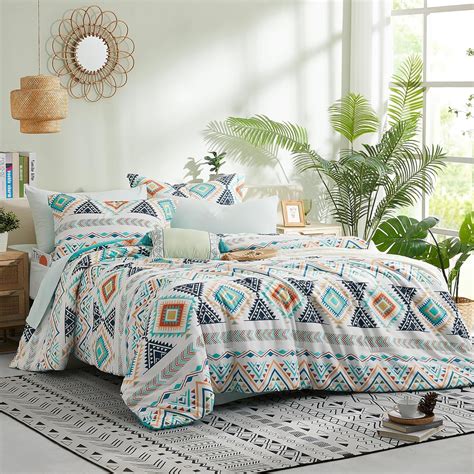 Casaagusto King Comforter Set 8 Pieces Green Boho