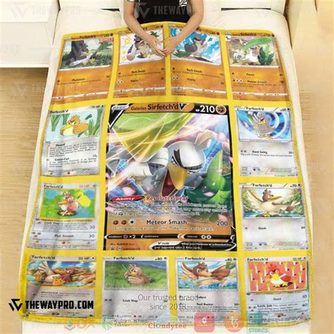 HOT Anime Pokemon Farfetch Cards Blanket Express Your Unique Style With BoxBoxShirt
