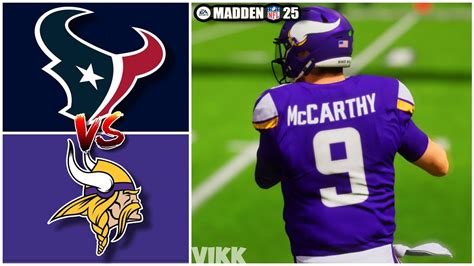 Texans Vs Vikings Week Simulation Madden Rosters Youtube