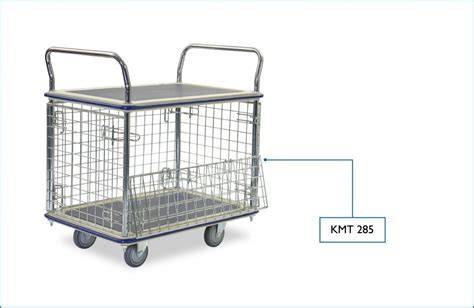 2 Shelf Trolley With Cage KOMADA Cage Trolley Material Handling