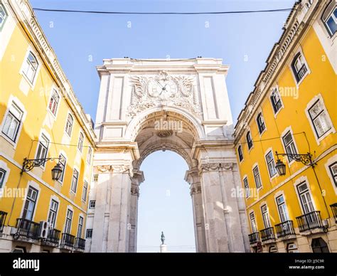 The Rua Augusta Arch A Triumphal Arch Like Historical Building In