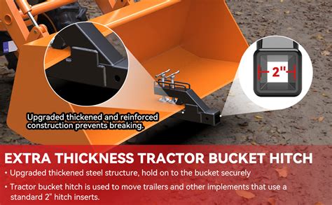 Amazon Latest Upgraded Tractor Bucket Hitch Receiver Clamp On