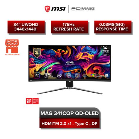 Msi Mag Curved Gaming Monitor Qd Oled X Ms Uwqhd