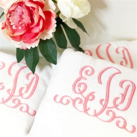 Monaco Couture Monogram Luxury Bath Towels with - Bella Lino Linens