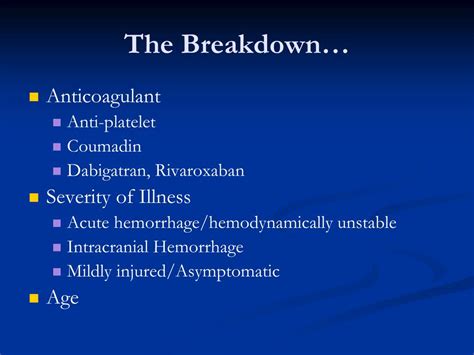 PPT Care Of The Anti Coagulated Trauma Patient PowerPoint