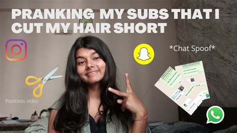 I Cut My Hair Short Pointless Prank Aashi Yadav Youtube