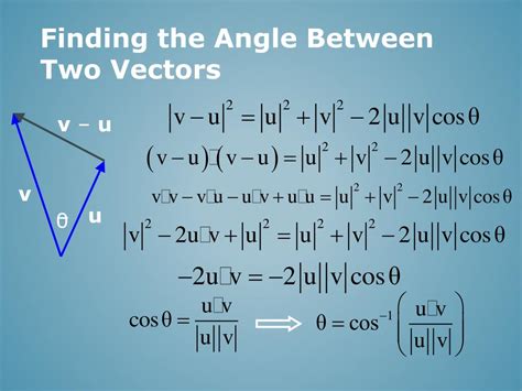 Ppt The Dot Product Angles Between Vectors Orthogonal Vectors Powerpoint Presentation Id 3348397