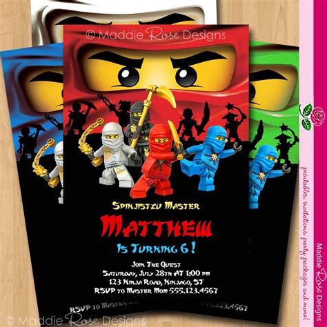 Lego Ninjago Birthday Card Printable FERQUY