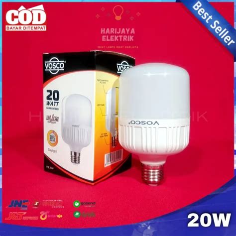 Vosco Lampu Led Tabung Watt Bohlam Jumbo E Tube Low Voltage Putih