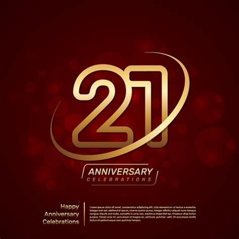 Design Del Modello Per Il Anniversario Con Un Anello D Oro E Numeri