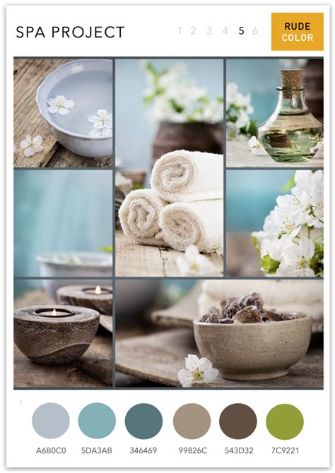 6 spa color schemes that communicate wellbeing & solace | Spa colors, Spa decor, Flower shower ...