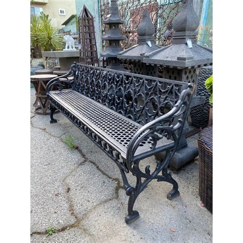 Black Cast Iron Garden Bench Chairish