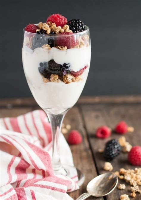 Yogurt Parfait Just Three Ingredients Feasting Not Fasting