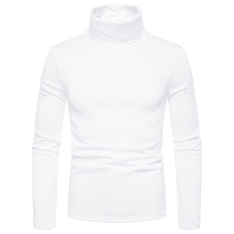 Mens Fashion Mock Turtleneck T Shirts Long Sleeve Pullover Sweater