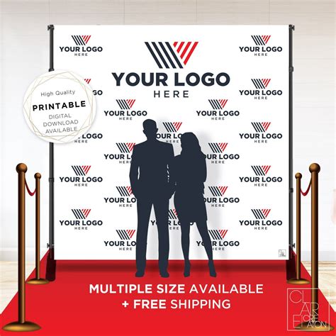 Company Custom Logo Backdrop Banner Step And Repeat Business Event Backdrop Logo Step Repeat