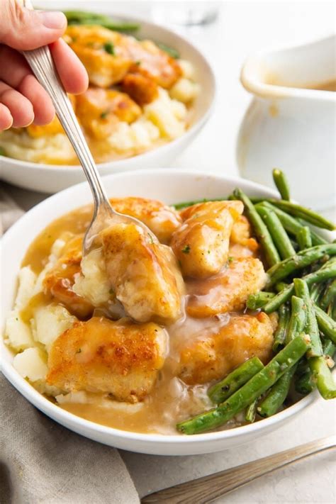 Whole30 Fried Chicken And Mashed Potato Bowl With Gravy 40 Aprons