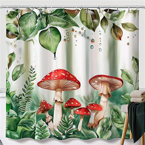 Enchanted Forest Shower Curtain Cartoon Style Watercolor Art With