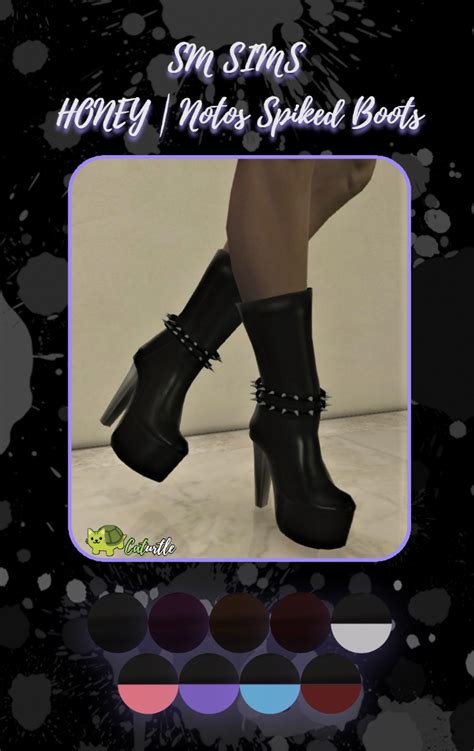 SM Sims Honey Notos Spiked Boots For MP Female GTA5 Mods