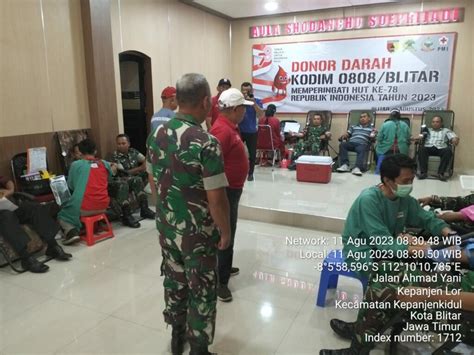 Sambut HUT Ke 78 Republik Indonesia Tahun 2023 Kodim 0808 Blitar Gelar