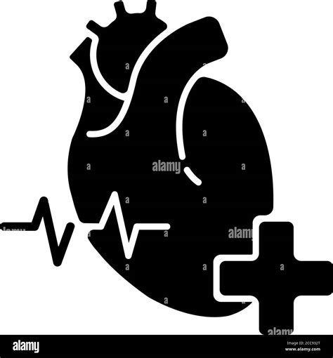 Cardiology Department Black Glyph Icon Stock Vector Image Art Alamy