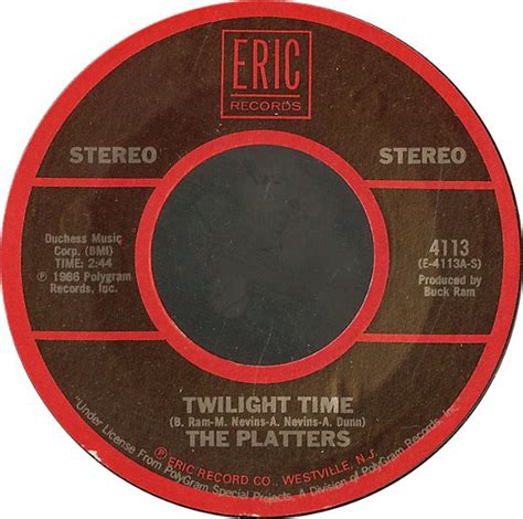 The Platters Twilight Time Platterama Medley 1986 Vinyl Discogs
