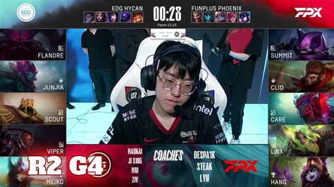 EDG Vs FPX Game 4 Round 2 Playoffs LPL Summer 2022 Edward Gaming