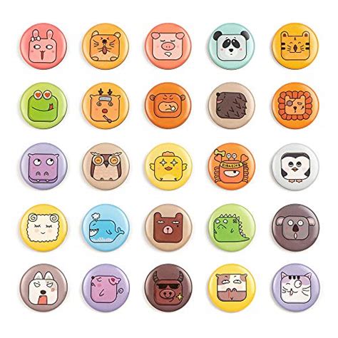 M Morcart 25pcs Fridge Magnets Animal Face Refrigerator Magnets Small