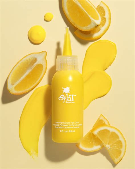 Lemon Drop Yellow Semi Permanent Hair Dye Kit Splat Hair Color