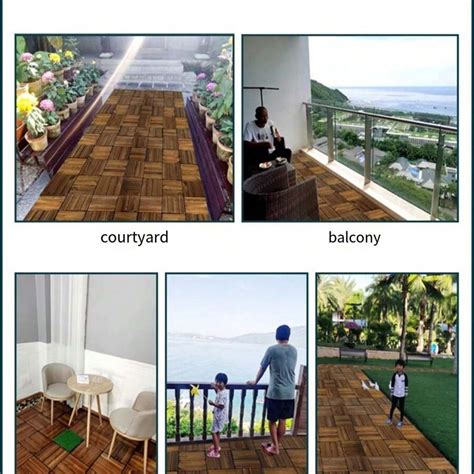 Carbonized Wood Flooring Anti Corrosion Wood Flooring Wooden Balcony