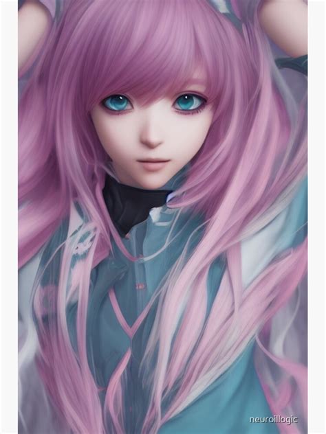 "Pastel Pink Anime Girl" Poster for Sale by neuroillogic | Redbubble