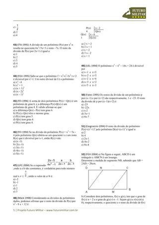 Exercicios Matematica Polinomios PDF