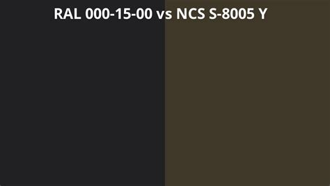 Ral 000 15 00 Vs Ncs S 8005 Y Ral Colour Chart Uk